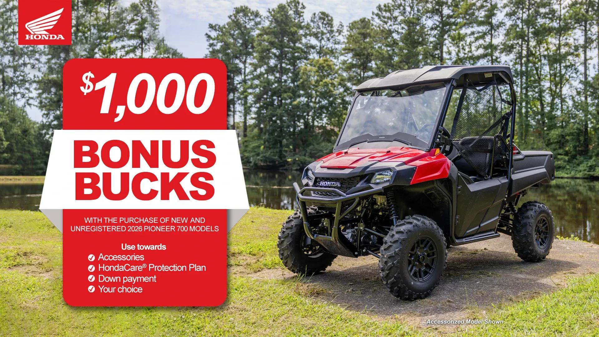 Polaris Factory Authorized Clearance: up to $4,000 off or 0% for 60 months